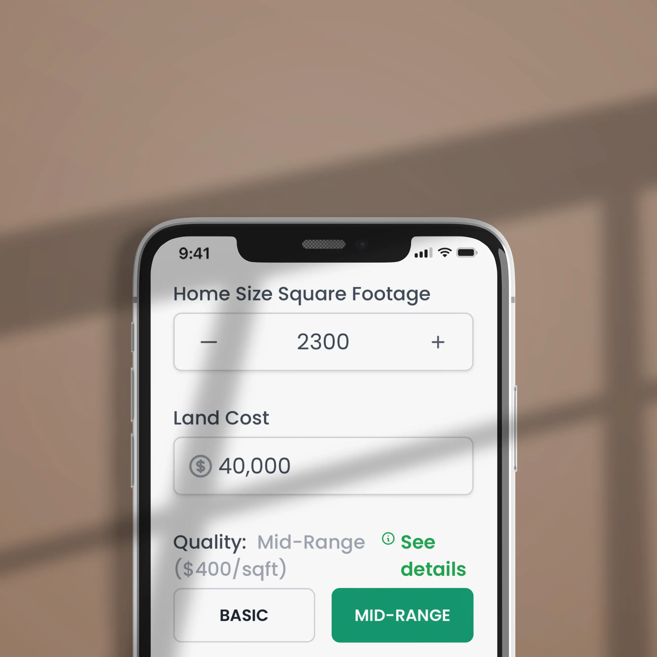 Cost to Build Calculator